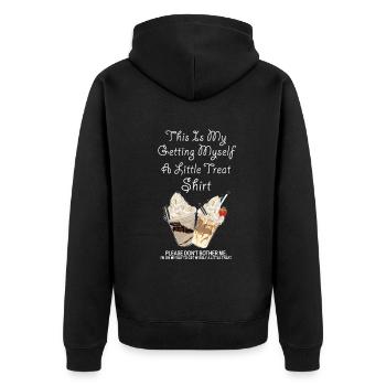 Dessert crémeux au sundae Ne me dérangez pas - Veste à capuche bio Premium Unisexe - noir - Dos - Nico (187cm)