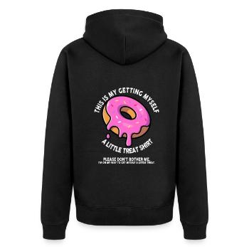 Dessert crémeux au sundae Ne me dérangez pas - Veste à capuche bio Premium Unisexe - noir - Dos - Nico (187cm)