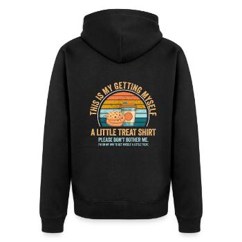 Creamy Sundae Dessert Don't Bother Me - Unisex Premium Organic Zip Hoodie - black - Back - Nico (187cm)