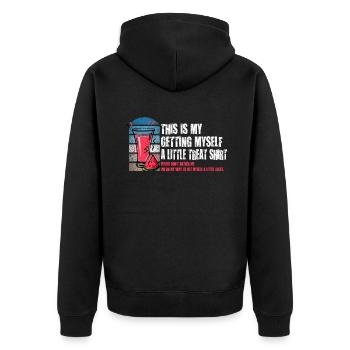 Creamy Sundae Dessert Don't Bother Me - Unisex Premium Organic Zip Hoodie - black - Back - Nico (187cm)