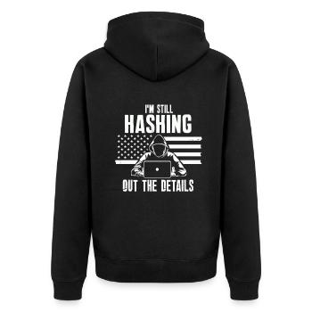 Expertise en cybersécurité des hackers éthiques - Veste à capuche bio Premium Unisexe - noir - Dos - Nico (187cm)