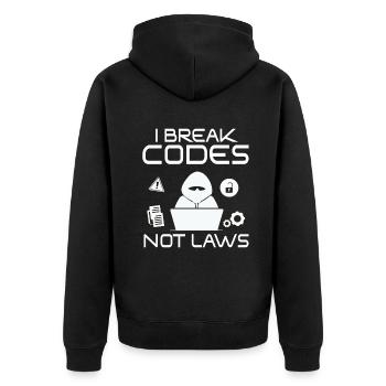 Expertise en cybersécurité des hackers éthiques - Veste à capuche bio Premium Unisexe - noir - Dos - Nico (187cm)