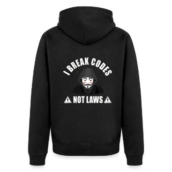 Expertise en cybersécurité des hackers éthiques - Veste à capuche bio Premium Unisexe - noir - Dos - Nico (187cm)
