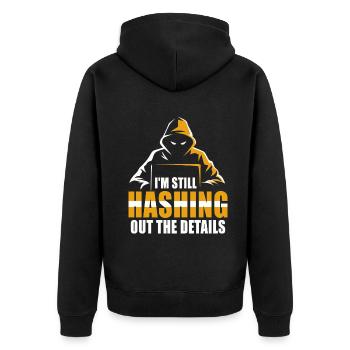 Expertise en cybersécurité des hackers éthiques - Veste à capuche bio Premium Unisexe - noir - Dos - Nico (187cm)