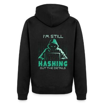 Expertise en cybersécurité des hackers éthiques - Veste à capuche bio Premium Unisexe - noir - Dos - Nico (187cm)