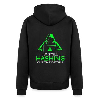 Expertise en cybersécurité des hackers éthiques - Veste à capuche bio Premium Unisexe - noir - Dos - Nico (187cm)