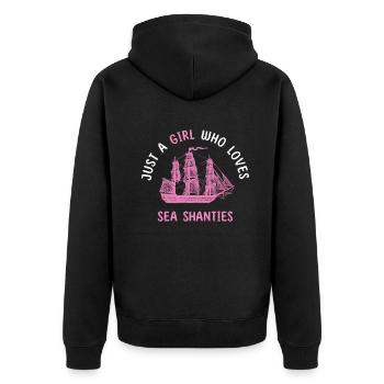 Sailor Meme Pirate Ship Ocean Sailing - Unisex Premium Organic Zip Hoodie - black - Back - Nico (187cm)