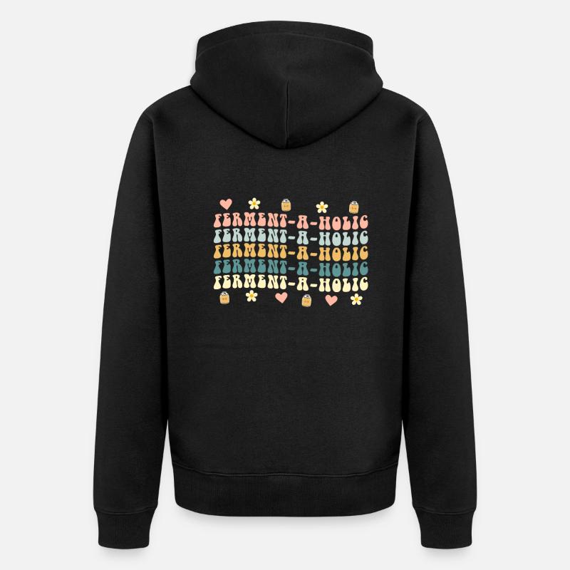 Ferment-A-Holic Kombucha Lover Vibes - Veste à capuche bio Premium Unisexe - noir