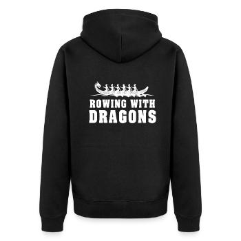 Ramer avec Dragons Dragons Dragonboat - Veste à capuche bio Premium Unisexe - noir - Dos - Nico (187cm)