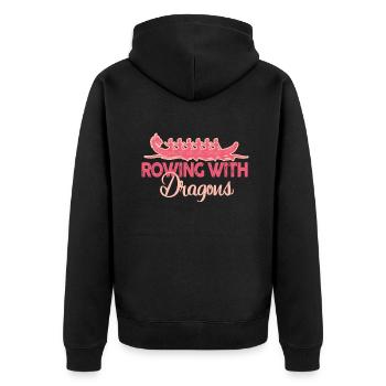 Ramer avec Dragons Dragons Dragonboat - Veste à capuche bio Premium Unisexe - noir - Dos - Nico (187cm)