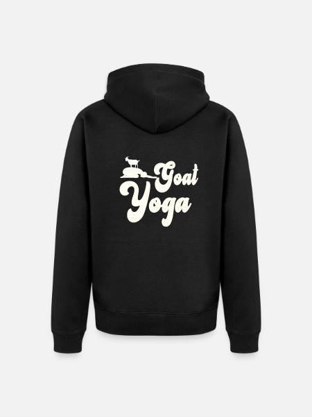 Ziegen-Yoga-Meditation - Unisex Premium Bio Zip Hoodie - Schwarz