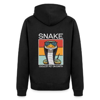 Snake Coolest Pet On Earth Lunettes de soleil rétro - Veste à capuche bio Premium Unisexe - noir - Dos - Nico (187cm)
