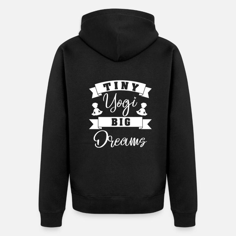 Tiny Yogi Big Dreams Méditation - Veste à capuche bio Premium Unisexe - noir