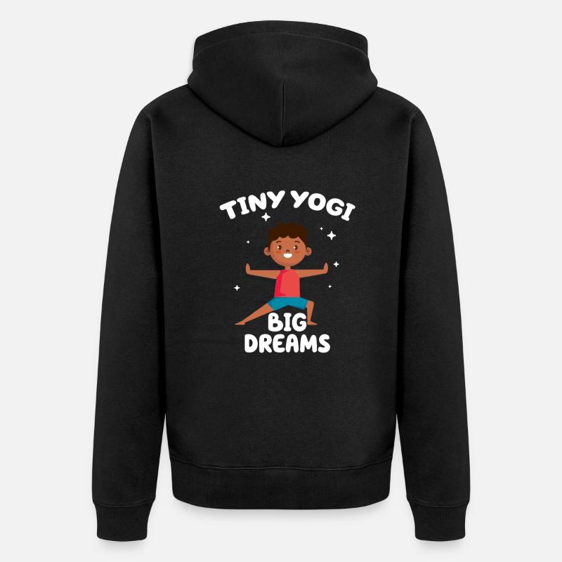 Tiny Yogi Big Dreams Méditation - Veste à capuche bio Premium Unisexe - noir