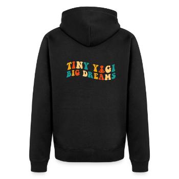 Tiny Yogi Big Dreams Méditation - Veste à capuche bio Premium Unisexe - noir - Dos - Nico (187cm)