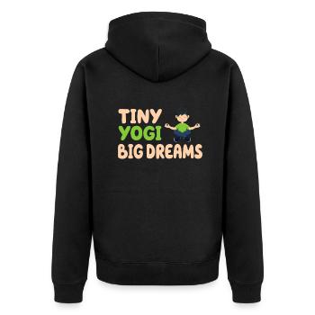 Tiny Yogi Big Dreams Méditation - Veste à capuche bio Premium Unisexe - noir - Dos - Nico (187cm)