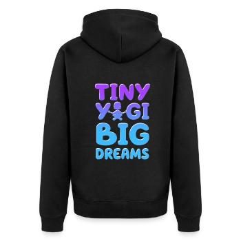 Tiny Yogi Big Dreams Méditation - Veste à capuche bio Premium Unisexe - noir - Dos - Nico (187cm)