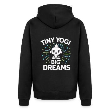 Tiny Yogi Big Dreams Méditation - Veste à capuche bio Premium Unisexe - noir - Dos - Nico (187cm)