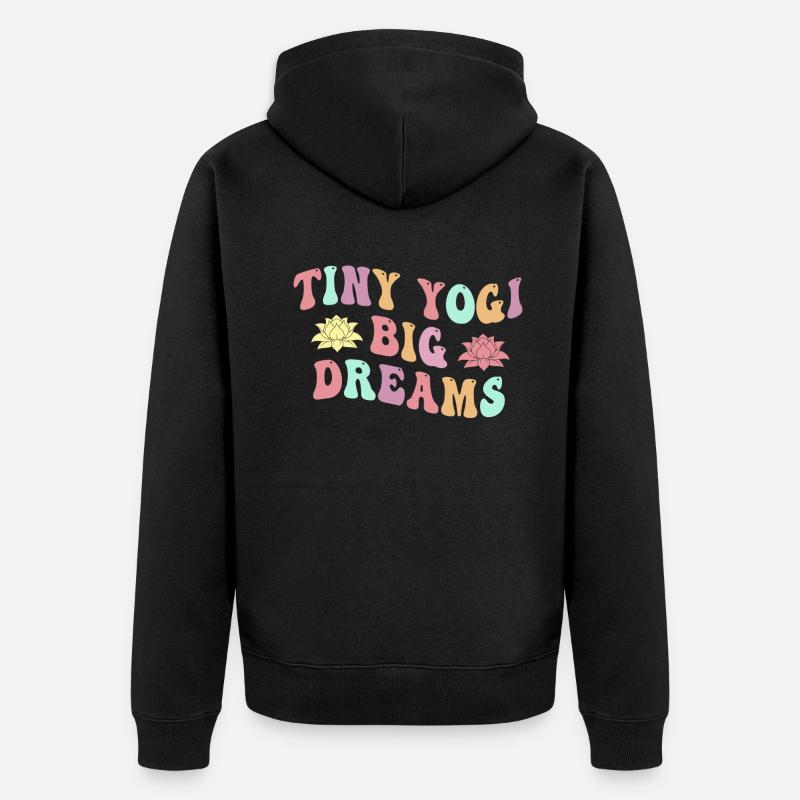 Tiny Yogi Big Dreams Méditation - Veste à capuche bio Premium Unisexe - noir