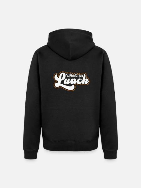 What's For Lunch? - Unisex Premium Organic Zip Hoodie - black
