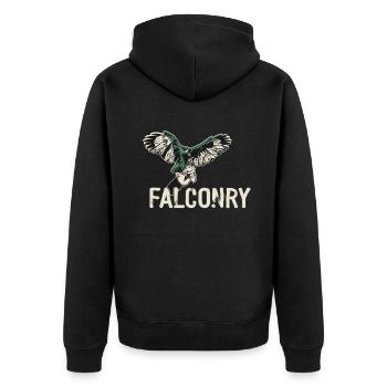 Fauconnerie Oiseau Faucon Chasse Fauconnier - Veste à capuche bio Premium Unisexe - noir - Dos - Nico (187cm)
