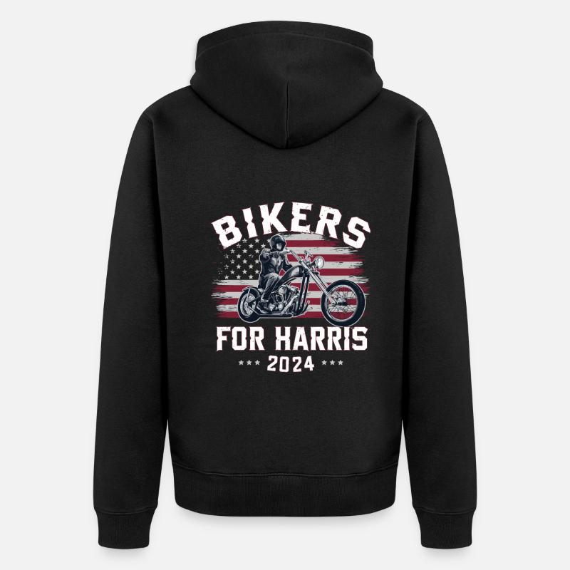 Motards pour Harris Kamala 2024 - Veste à capuche bio Premium Unisexe - noir