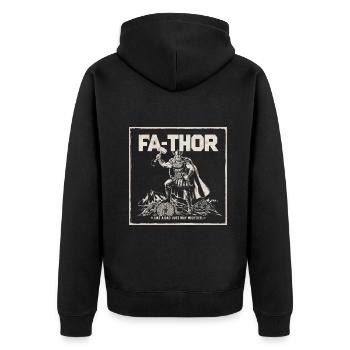FA-THOR Comme un papa juste bien plus puissant Viking - Veste à capuche bio Premium Unisexe - noir - Dos - Nico (187cm)