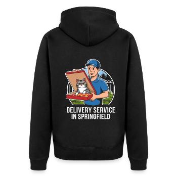 Service de livraison OH Débat  Harris Manger - Veste à capuche bio Premium Unisexe - noir - Dos - Nico (187cm)