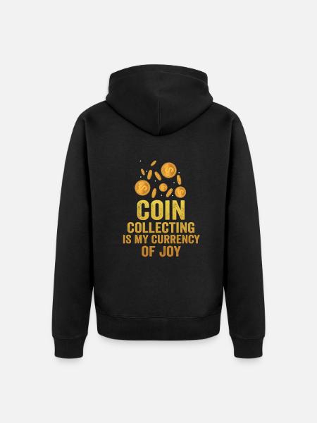 Old Coins New Adventures Numismatics - Unisex Premium Organic Zip Hoodie - black