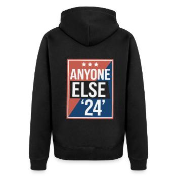 Anyone Else Election 2024 - Unisex Premium Organic Zip Hoodie - black - Back - Nico (187cm)