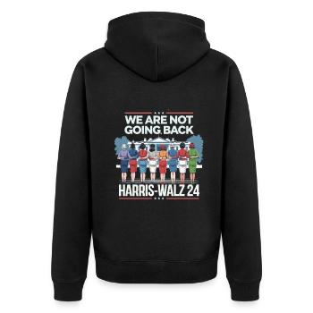 Nous ne reviendrons pas en arrière Harris-Walz 2024 Politique - Veste à capuche bio Premium Unisexe - noir - Dos - Nico (187cm)