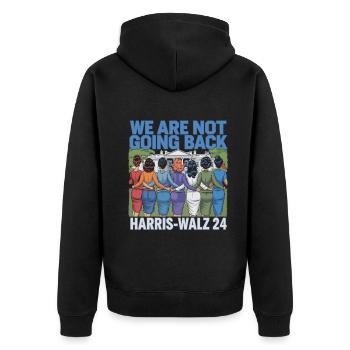 Nous ne reviendrons pas en arrière Harris-Walz 2024 Politique - Veste à capuche bio Premium Unisexe - noir - Dos - Nico (187cm)