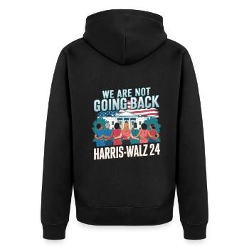 Nous ne reviendrons pas en arrière Harris-Walz 2024 Politique - Veste à capuche bio Premium Unisexe - noir - Dos - Nico (187cm)