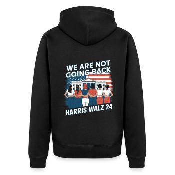 Nous ne reviendrons pas en arrière Harris-Walz 2024 Politique - Veste à capuche bio Premium Unisexe - noir - Dos - Nico (187cm)