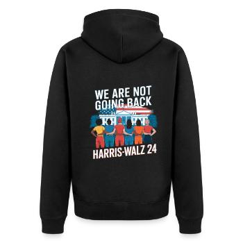 Nous ne reviendrons pas en arrière Harris-Walz 2024 Politique - Veste à capuche bio Premium Unisexe - noir - Dos - Nico (187cm)