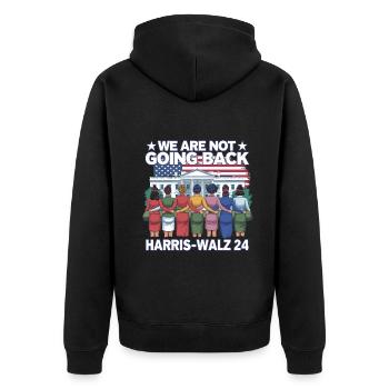 Nous ne reviendrons pas en arrière Harris-Walz 2024 Politique - Veste à capuche bio Premium Unisexe - noir - Dos - Nico (187cm)