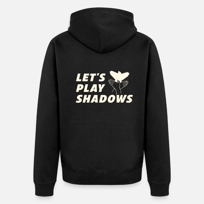 Jouons à Shadows Shadow Puppetry - Veste à capuche bio Premium Unisexe - noir