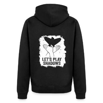 Let's Play Shadows Shadow Puppetry - Unisex Premium Organic Zip Hoodie - black - Back - Nico (187cm)