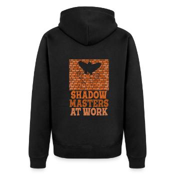 Enchantement du monde des ombres chinoises - Veste à capuche bio Premium Unisexe - noir - Dos - Nico (187cm)