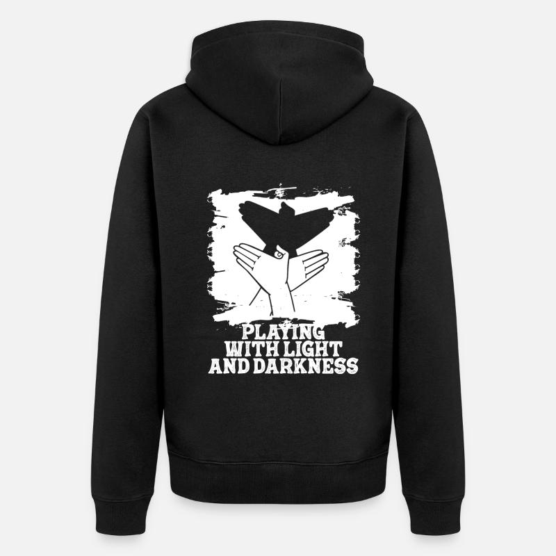 Spectacle de théâtre d'ombres - Veste à capuche bio Premium Unisexe - noir