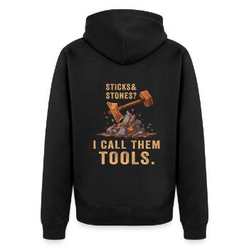 Arnis Eskrima Kali Art philippin - Veste à capuche bio Premium Unisexe - noir - Dos - Nico (187cm)