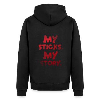 Arnis Eskrima Kali Philippinischer Martial - Unisex Premium Bio Zip Hoodie - Schwarz - Hinten - Nico (187cm)
