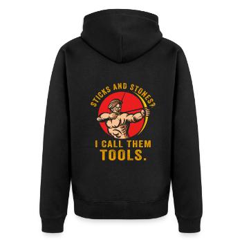 Arnis Eskrima Kali Art philippin - Veste à capuche bio Premium Unisexe - noir - Dos - Nico (187cm)