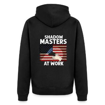 Shadow Puppetry World Enchantment - Unisex Premium Organic Zip Hoodie - black - Back - Nico (187cm)
