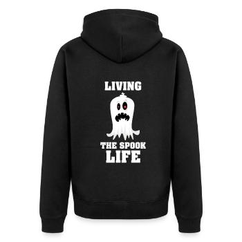 Vivre la vie fantôme Spook Life Appât - Veste à capuche bio Premium Unisexe - noir - Dos - Nico (187cm)