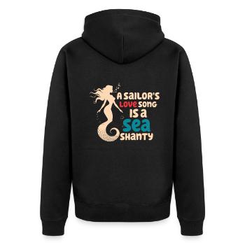 Sailor Meme Pirate Ship Ocean Sailing - Unisex Premium Organic Zip Hoodie - black - Back - Nico (187cm)