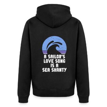 marin meme bateau pirate navigation océanique - Veste à capuche bio Premium Unisexe - noir - Dos - Nico (187cm)