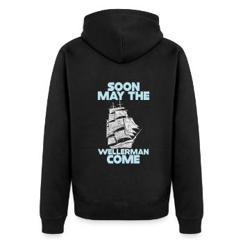 marin meme bateau pirate navigation océanique - Veste à capuche bio Premium Unisexe - noir - Dos - Nico (187cm)