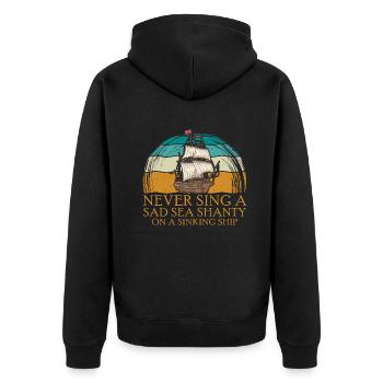 marin meme bateau pirate navigation océanique - Veste à capuche bio Premium Unisexe - noir - Dos - Nico (187cm)