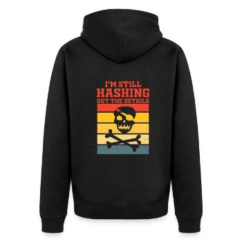 Cybersicherheitsexpertise von ethischen Hackern - Unisex Premium Bio Zip Hoodie - Schwarz - Hinten - Nico (187cm)